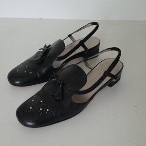 COLE HAAN | Slinback Shoes Black Tassels Sz 7B